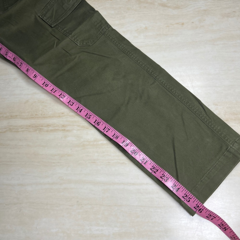J.Crew Womens Olive Green Stretch Cotton Cargo Utility Pants Size 6 - Picture 12 of 13